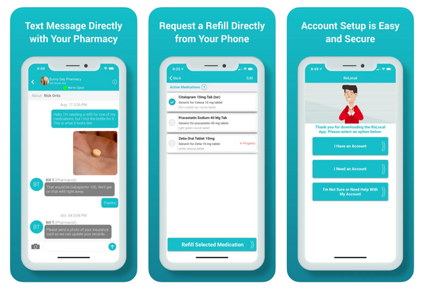 RxLocal mobile app screenshots